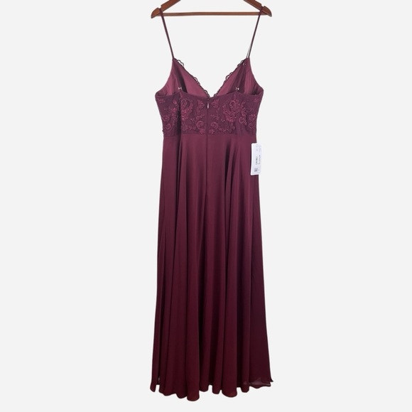 Azazie Burgundy Maxi Dress - Picture 5 of 15